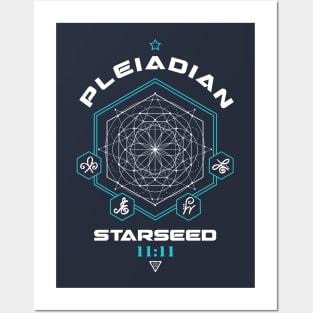Pleiadian Starseed Light Code Sacred Geometry 11:11 Posters and Art